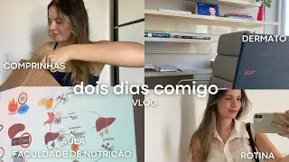 comprinhas, dieta, faculdade de nutrição, fim do período, retorno na dermato, exames, rotina | #vlog