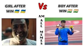 Girl vs Boy after win moment 😱   funny memes  memes #memes #amallmemes