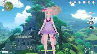 Genshin Impact Giantess Mod Kokomi visit Sumeru