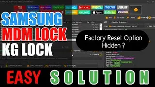 Samsung kg Lock Remove | Samsung MDM Lock | Factory Reset Option Not Showing Solution | Unlock Tool