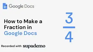 How to Make a Fraction in Google Docs