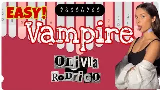 Vampire|Olivia Rodrigo|Kalimba/Keylimba easy tutorial with tabs & lyrics