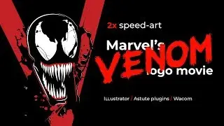Illustrator: how to Draw Marvel's Venom logo