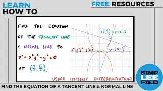 How to Find the Equation of a Tangent Line & Normal Line using Implicit Differentiation