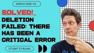 Fix - Deletion Failed: There has been a critical error on this website.