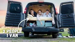 WE TRIED 3 PEOPLE LIVING IN 1 VAN (Vanlife UK 🇬🇧)