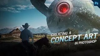 Creating a CONCEPT ART in Adobe Photoshop - Speed Art
