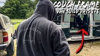 How We Framed the Couch in the Van (CHEVY VAN BUILD DAYS 5+6)