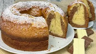Ciambellone bicolore al doppio cioccolato