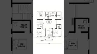 1400 sqft |3 bedroom house plans 