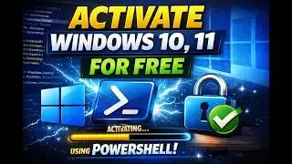 Activate win 10, 11 for free. using powershell