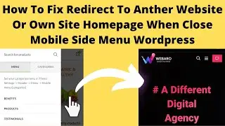 How to fix mobile menu redirect when close menu WordPress (Hindi)