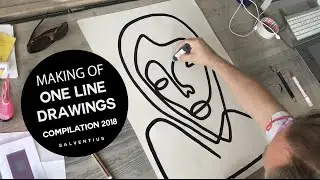 Salventius Making Of One line Drawings / Portraits Compilation 2018