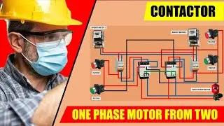 How To Make Single Phase Motor Control From 2 Points Diagram | single phase motor