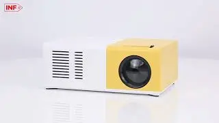 Portable projector in pocket format White / Yellow