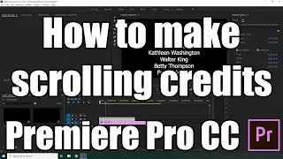 How to make rolling credits in Premiere Pro CC