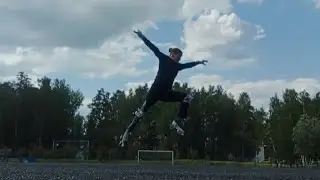 Тренировка на квадах/роликах// roller skates #прыжки #фигурноекатание #rollerskating