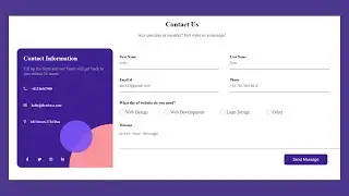 How to make Contact Us page on HTML CSS and JAVASCRIPT | Web Creator