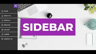 Fixed Side Navigation Bar Using HTML CSS | Responsive Sidebar Menu In HTML CSS | Smart Webtuts  2020