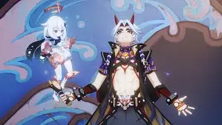 PAIMON AND ITTO SINGING TOGETHER | GENSHIN IMPACT | AVWNG 2100