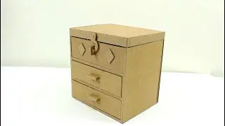 Cómo hacer un cajón joyero de carton( jewelry box with cardboard)