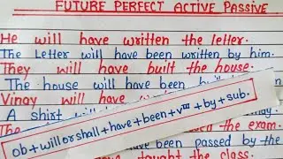 Future perfect active and passive voice // Future perfect tense active passive sentence