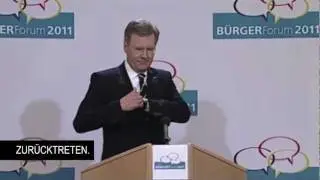 Christian Wulff tritt zurück! Ist doch ganz einfach!