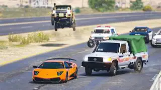 فزعه راعي الشاص لي الشرطه بعد فشلهم في امساك راعي اللمبرجيني انتقام راعي الشاص لولد عمه : قرند GTA 5