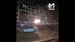The moment of the explosion of a gas cylinder in the residential complex in Moscow. #russia #moscow