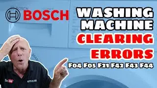 Bosch, Neff, Siemens washing machine clearing error code F04, F05, f21, F42, F43, F44