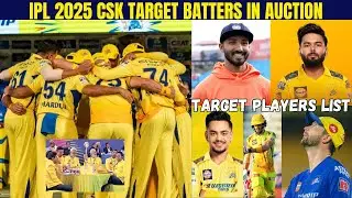 CSK Mega Auction STRATEGY IPL 2025 | CSK Target Players 2025 | CSK Playing 11