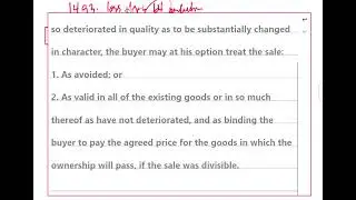 Contract of Sale Art 1494   loss before perfection 2