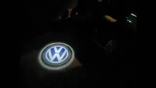 Подсветка дверей с логотипом авто Фольксваген