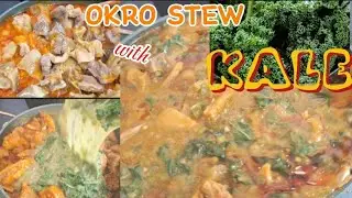 Ghana OKRO/OKRA STEW RECIPE with KALE | The best way to get folic acid #healthy #africanfood #slimy