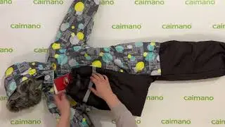 Зимний комбинезон для детей с лямками, MATTY 2210 Черный-жёлтый