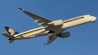 Singapore Airlines A359 Departing RW21 at Perth Airport.