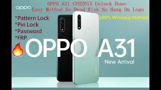 Oppo A31 FRP Pin Pattern Password Unlock Easy Method