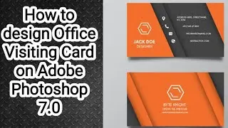 How to design Visiting Card on Adobe Photoshop 7.0