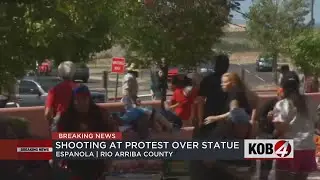 Authorities hold news conference following shooting at Oñate statue protest