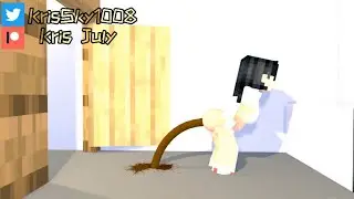 Minecraft Girl Fills Toilet and Sink
