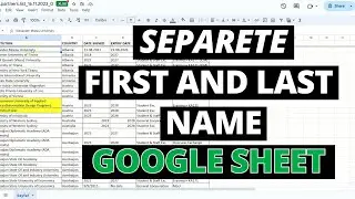 How To Separate FIRST Name and LAST Name in Google sheet - Verified Guide