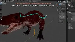 Blender Tutorial how to rig dinosaur with auto rig pro
