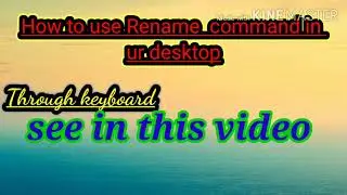 How to use Rename command in command prompt (DOS)👍 Only 1min👍
