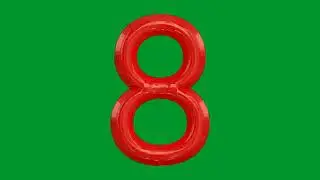 Green screen numbers 1 to 20