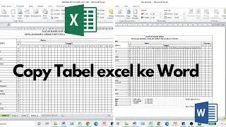 cara mengcopy tabel excel ke word tanpa diatur lagi