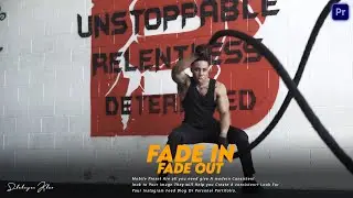 How to Create Fade in and out Video: Adobe Premiere Pro  2022 