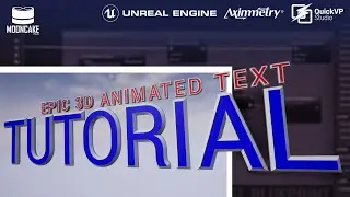 Unreal Engine Virtual production tutorial - Epic Animated 3d Text (Aximmetry & QuickVP)