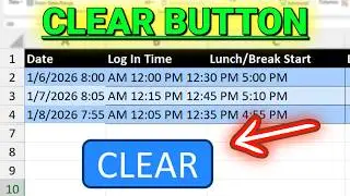 How to Create a Button to Clear Cell Values, Keeping the Formats in Excel