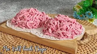 Mie kulit buah naga tanpa telur