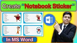 Step-By-Step Guide to Create Printable Notebook Sticker Design in MS Word.